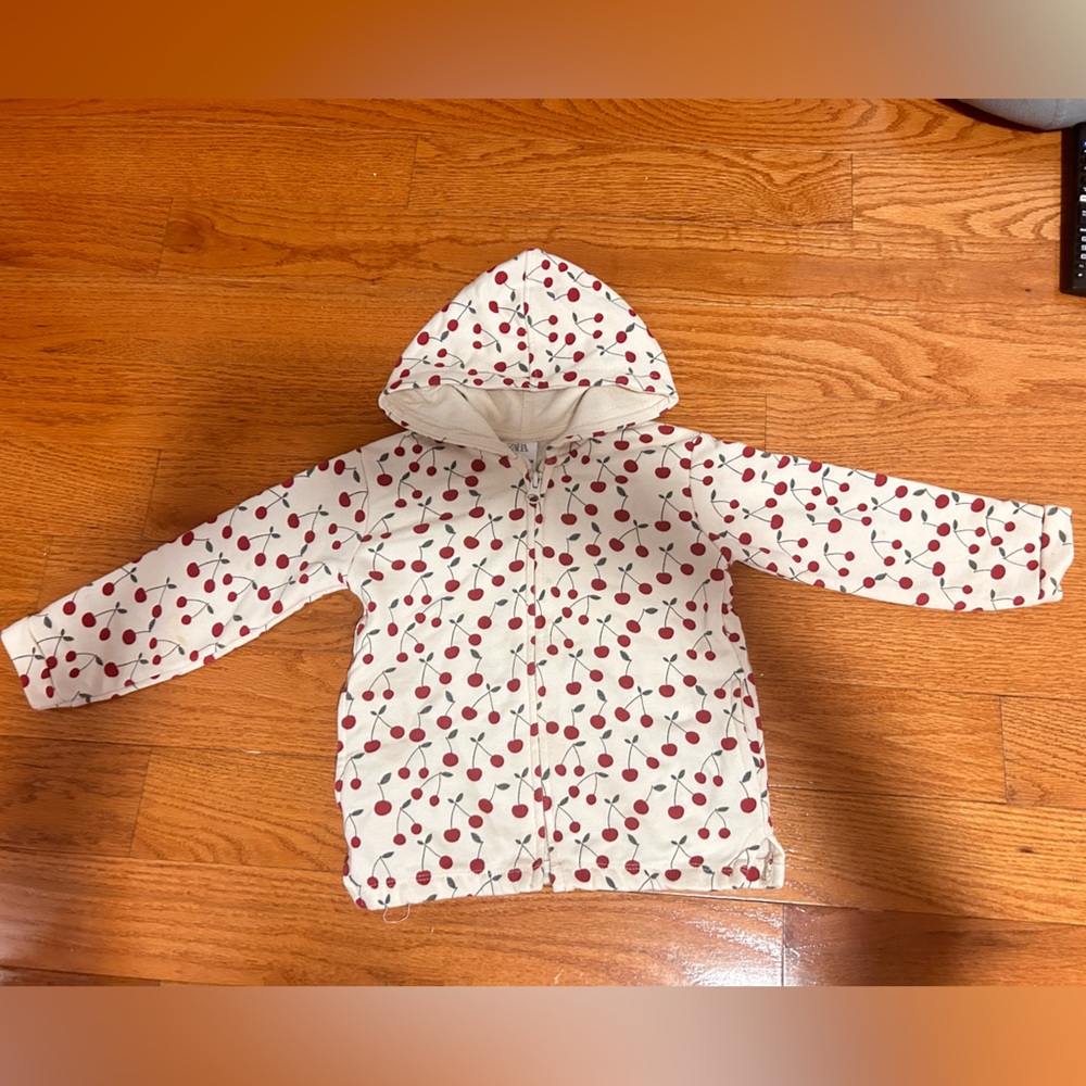 Girl jacket, beige, 104cm